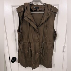 Zenana Outfitters Hooded Olive Green Vest